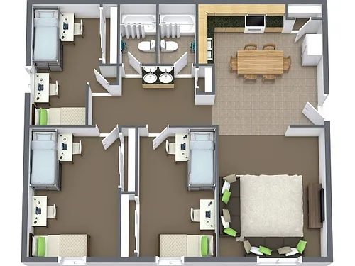 Floor plan Women 3x2