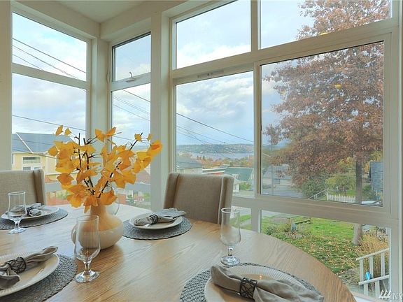 Living/dining area with great views