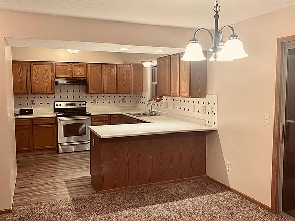 View into kitchen from dining room