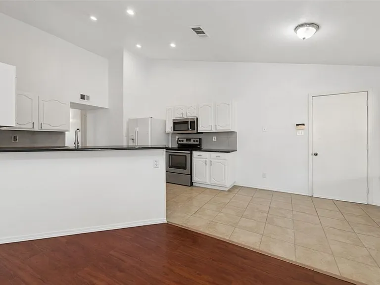 Living room overlooking the kitchen