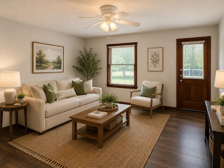 Living Room. 
Virtually staged.
