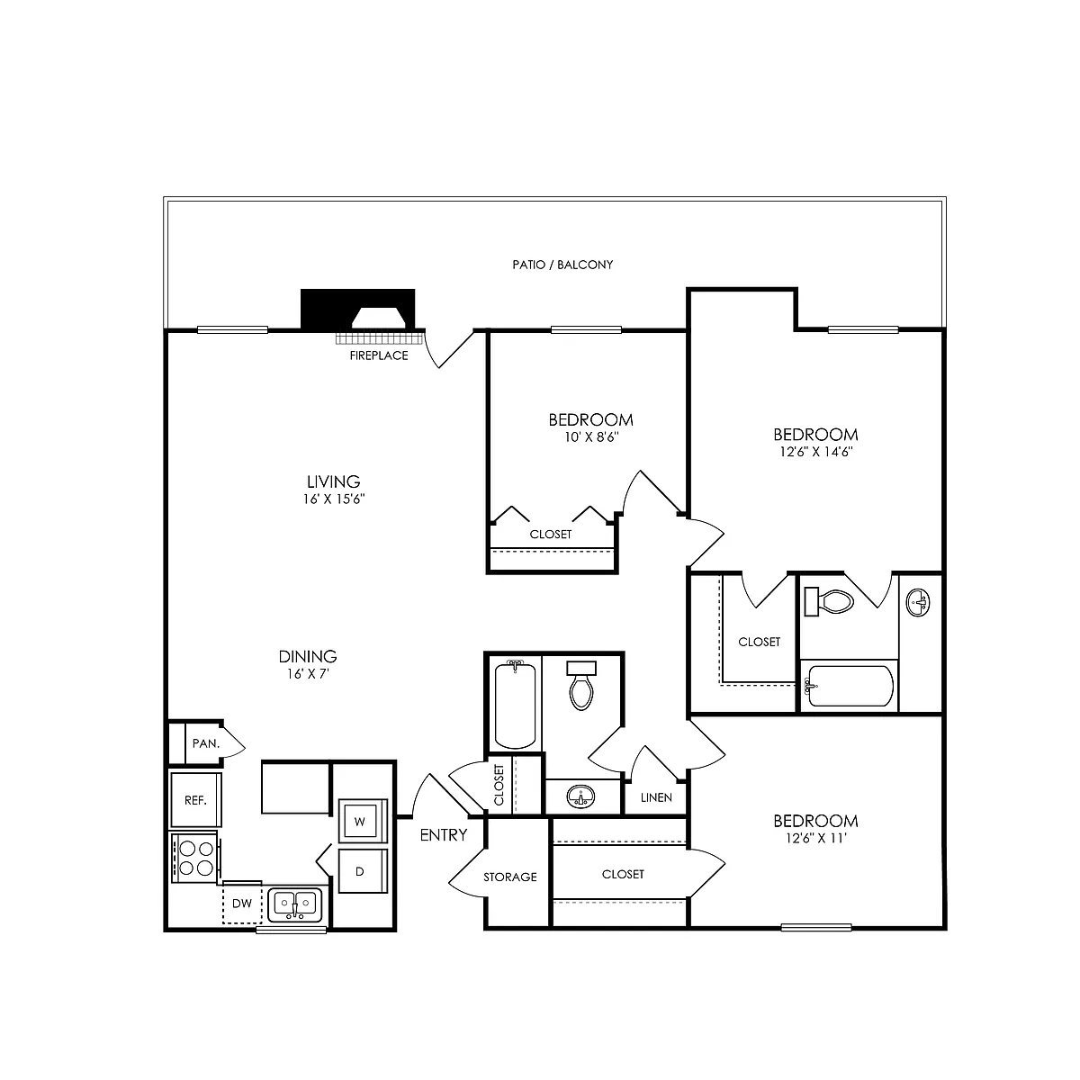Floor plan C1 Renovated