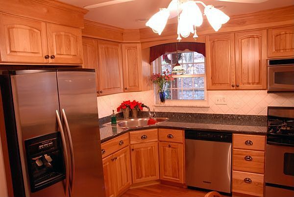 Solid custom hickory cabinets