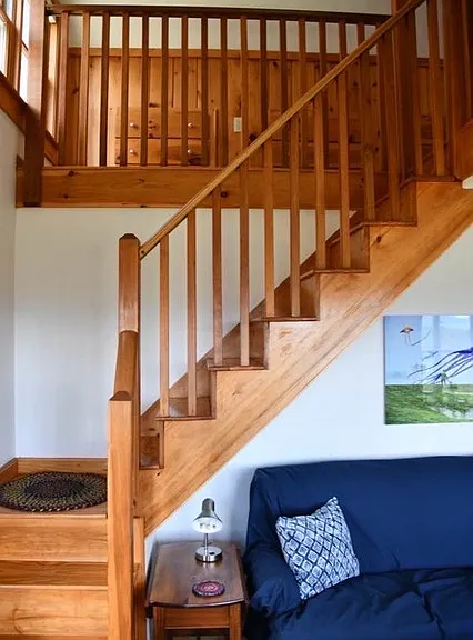 Stairs to the loft area.