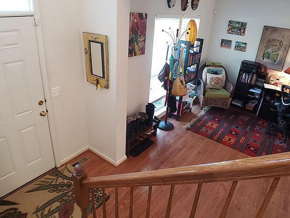 Used here as a home office, this space was designed as the living room.