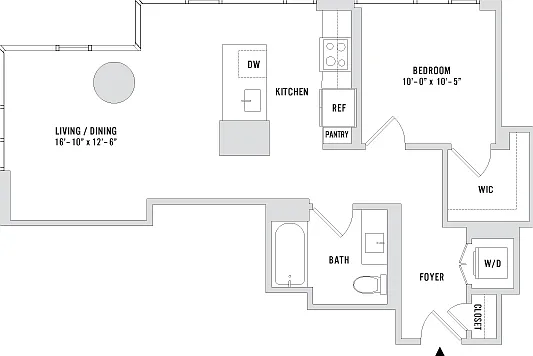 One Bedroom A9 - 767 Sq. Ft. - Residences 2012-3612 One Bedroom A9 - 767 Sq. Ft. - Residences 2012-3612