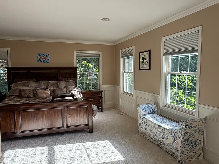 Master bed (fresh carpet upstairs bedrooms)