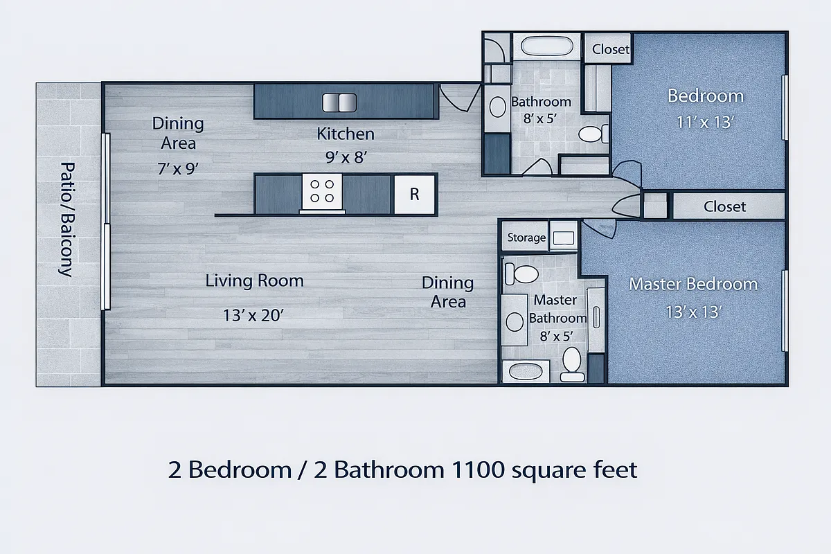 Floor plan 2 Bedroom