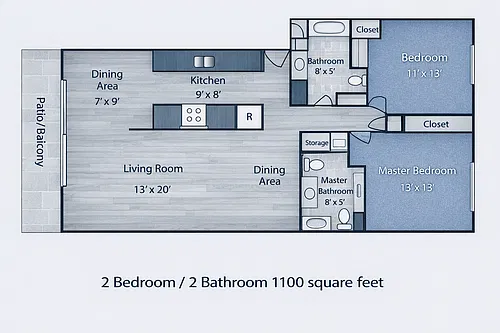 Floor plan 2 Bedroom