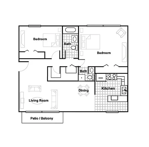 Floor plan Two Bedroom