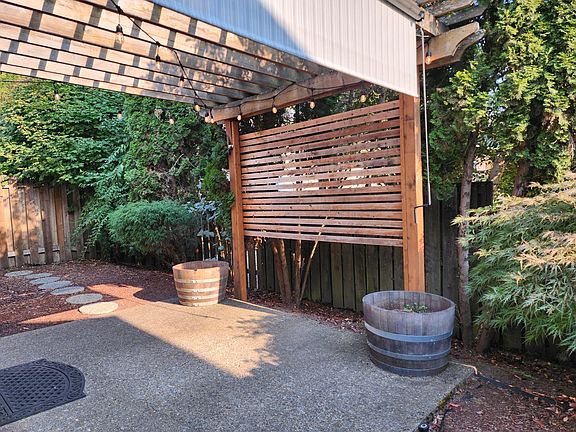 Backyard with pergola