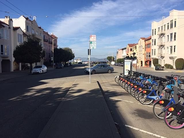 outside of apt ..one block from Crissy Field