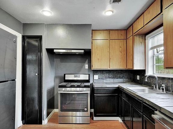 View of kitchen from the sunroom