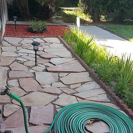 Flag stone Front of the hous