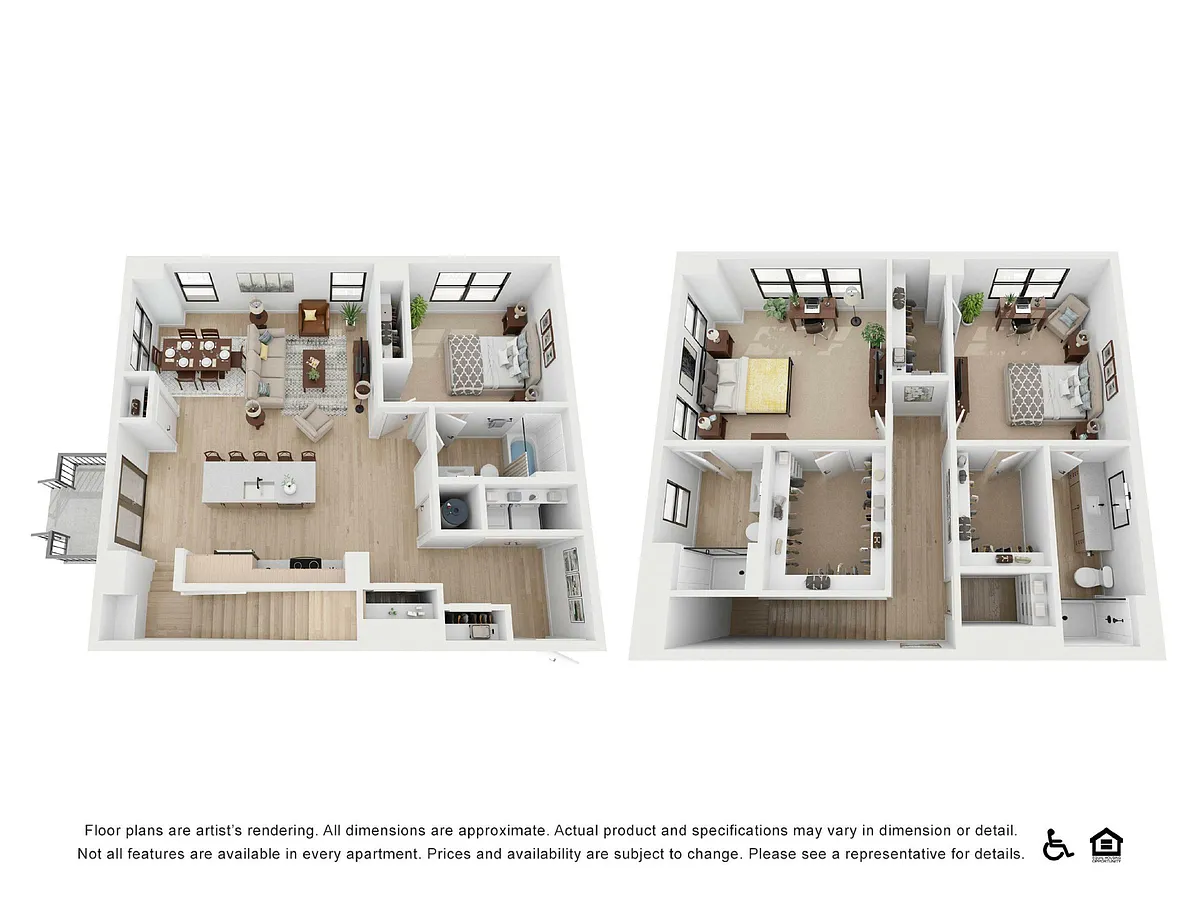 Floor plan 3BR/3BA - TH 2