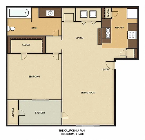 Floor plan California Fan