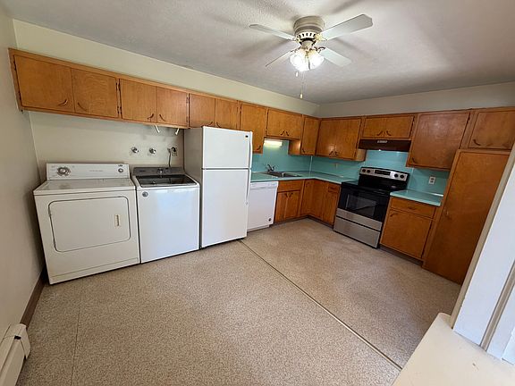 Kitchen with in-unit laundry
