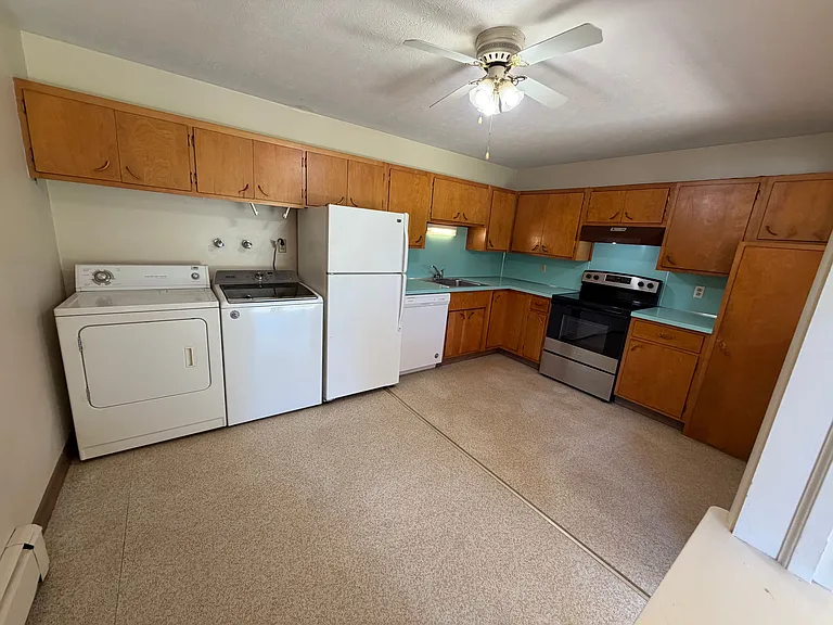 Kitchen with in-unit laundry