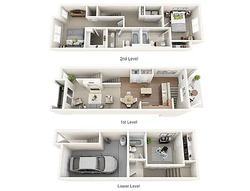 Floor plan 2BD, 3BTH