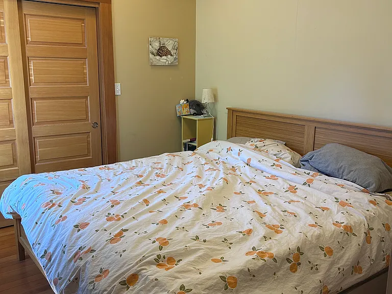Bedroom with king side bed in the photo