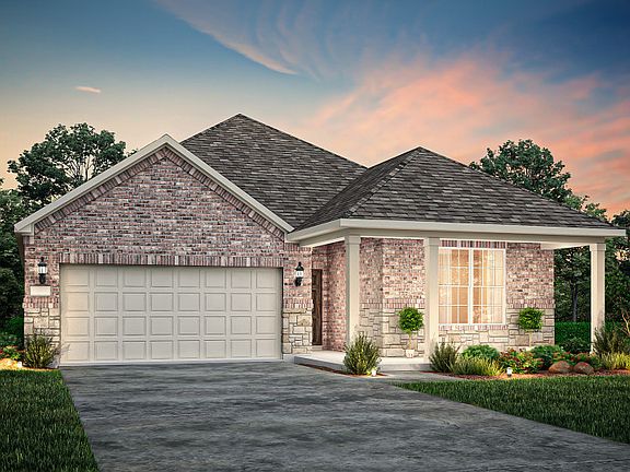 The Parker, a one-story home with 2-car garage, shown with Home Exterior 37