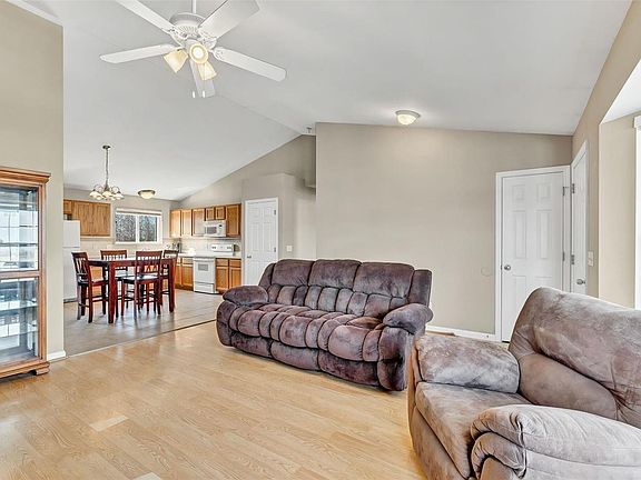 As you enter this home you will notice the vaulted ceilings and the open floor concept.  Great for entertaining!