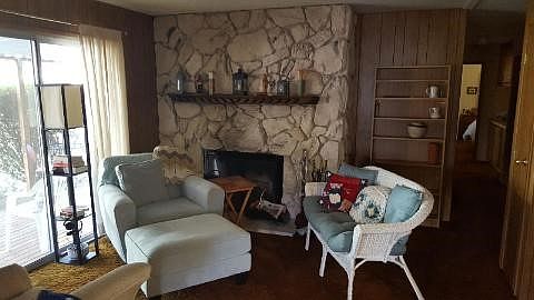 Living area w/fireplace