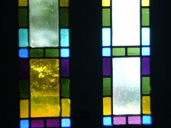 Stained glass front doors