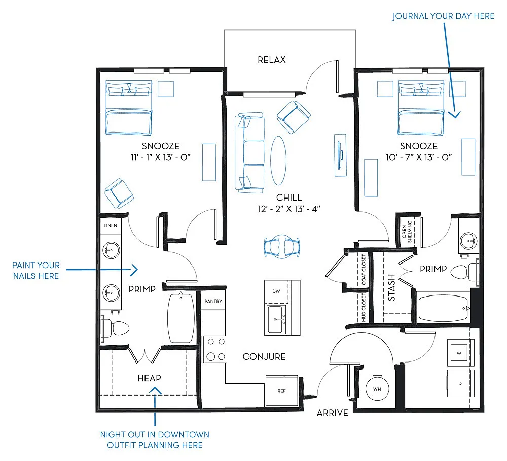 Floor plan B2X2B