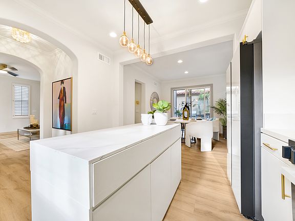 Kitchen is open to dining room