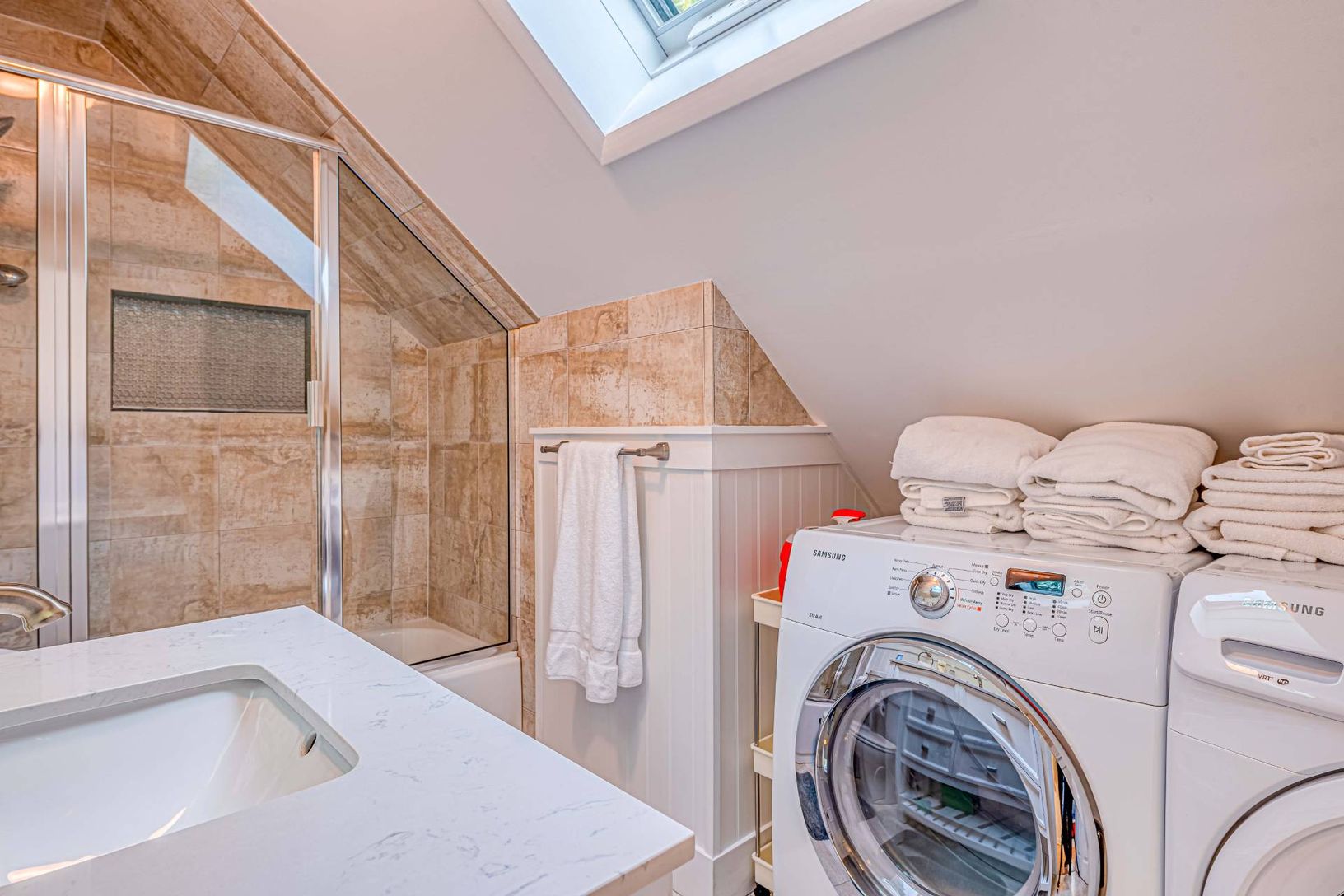  Second floor guest bathroom with laundry 