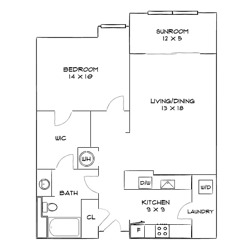 Floor plan Design 1B