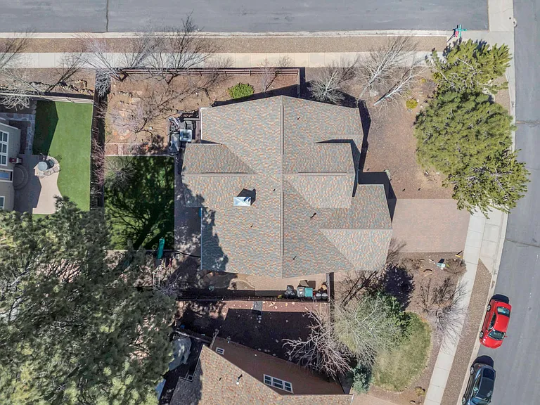 Top View of the House with New Roof