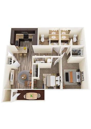 Floor plan 2 X 2 A