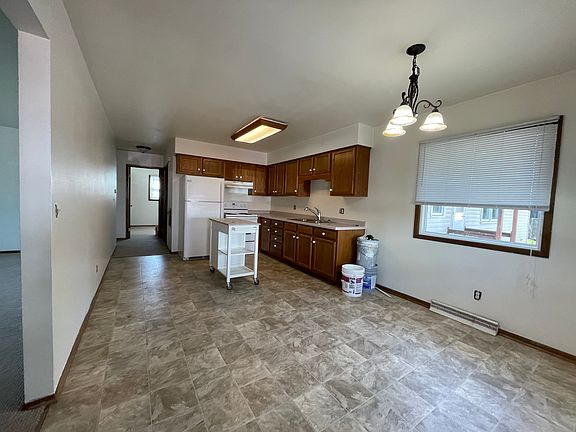 Kitchen and hall to bedrooms & bath
