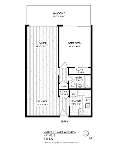 Floor plan 1 Bedroom