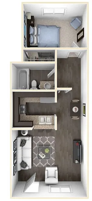 Floor plan 1x1 Villas