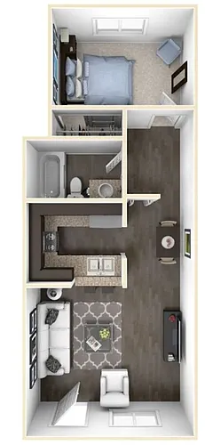 Floor plan 1x1 Villas