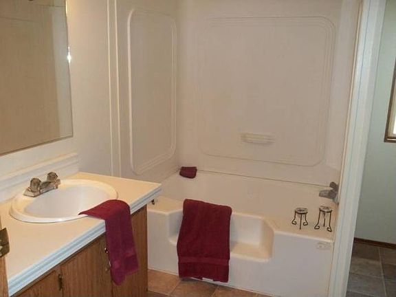 Relax in this garden tub