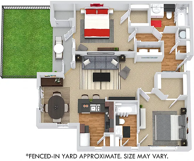 Floor plan Madison with Fenced-In Yard