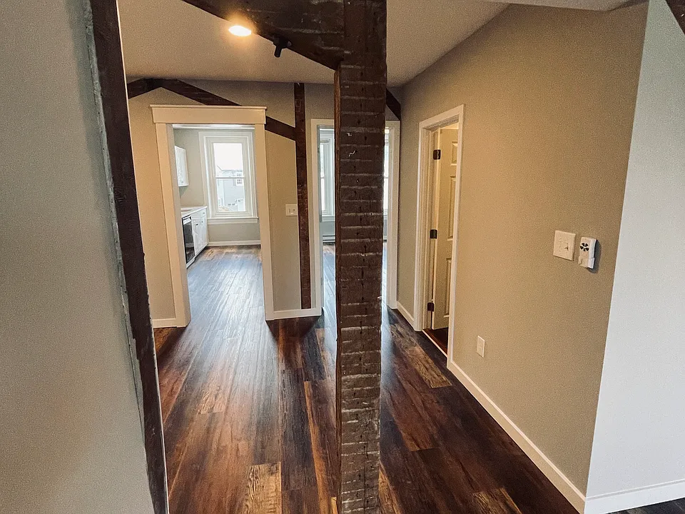 Living room view into common area