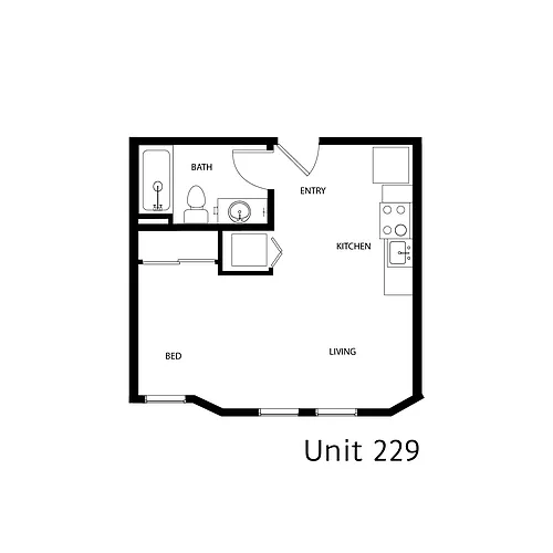 Floor plan Studio - Type 14