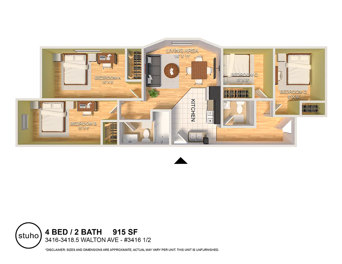 Floor plan Four Bedroom