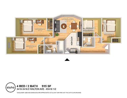 Floor plan Four Bedroom