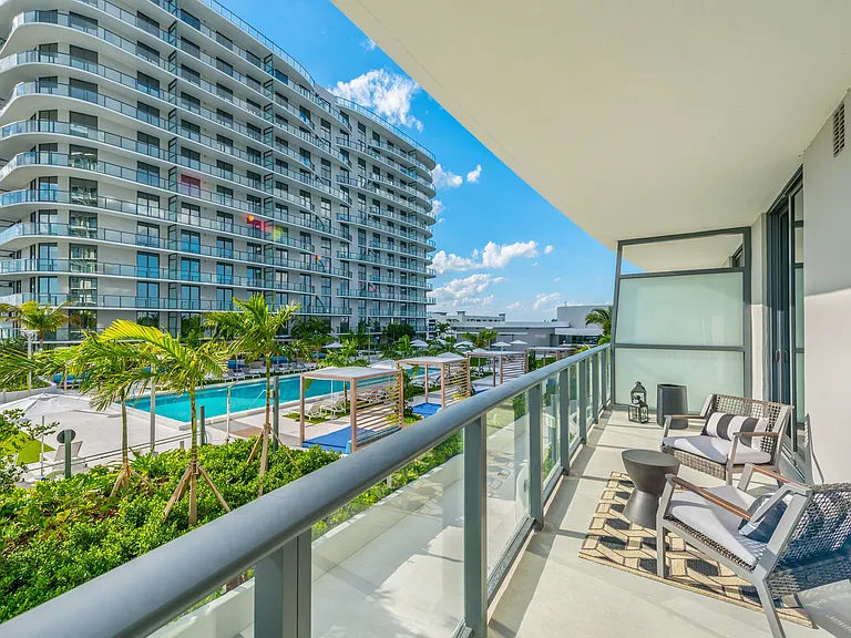 Private balconies extend your living space with views overlooking the pool deck and lagoon.