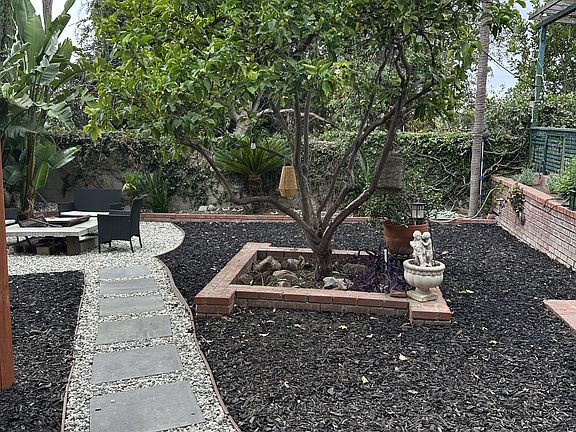 backyard with fire pit