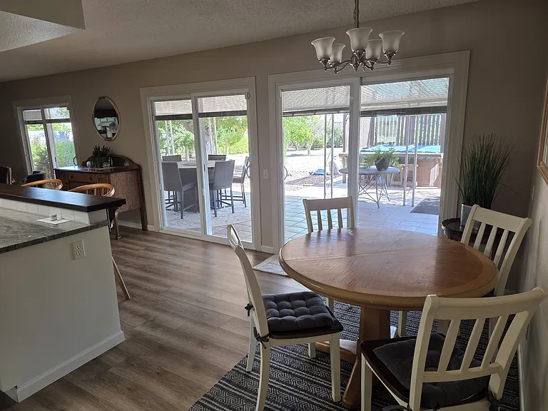 dining area and view outside