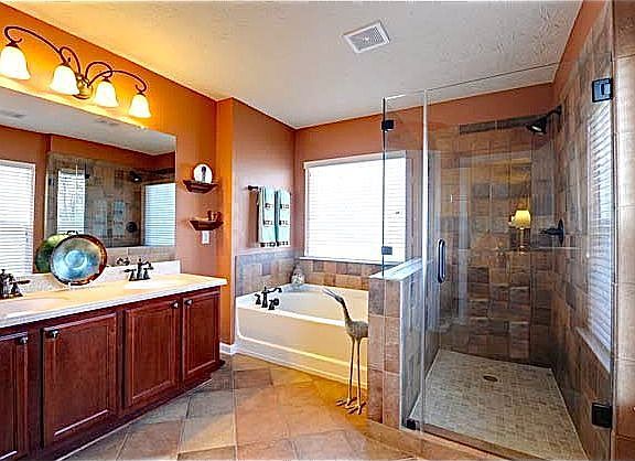 Tiled Master Bathroom
