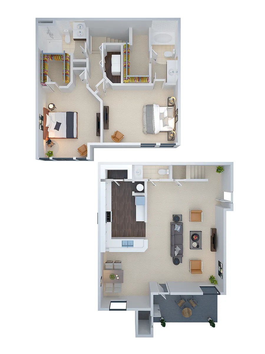 Floor plan 2 BED TH (cmbth)