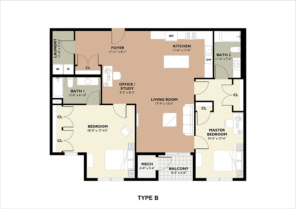 Floor plan Type B